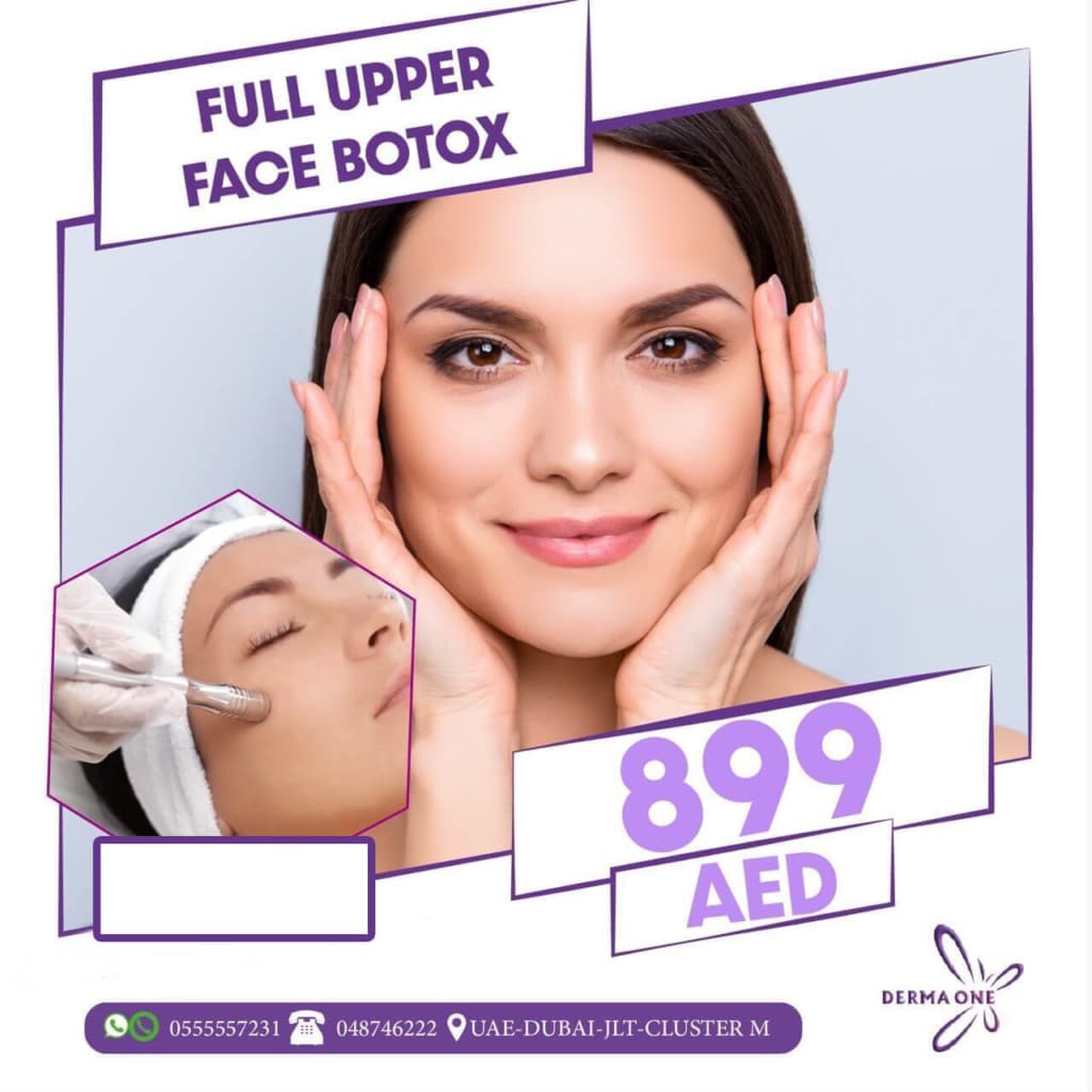 Full-upper-face-wrinkles-offers dubai-2022-derma-one-center-dubai